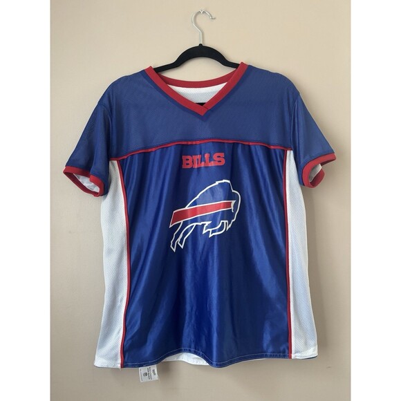 Buffalo Bills Mesh Flag Football Jersey Reversible Blue Red Adult Medium NFL - Picture 1 of 6